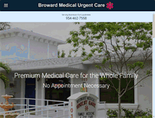 Tablet Screenshot of browardmedicalurgentcare.com